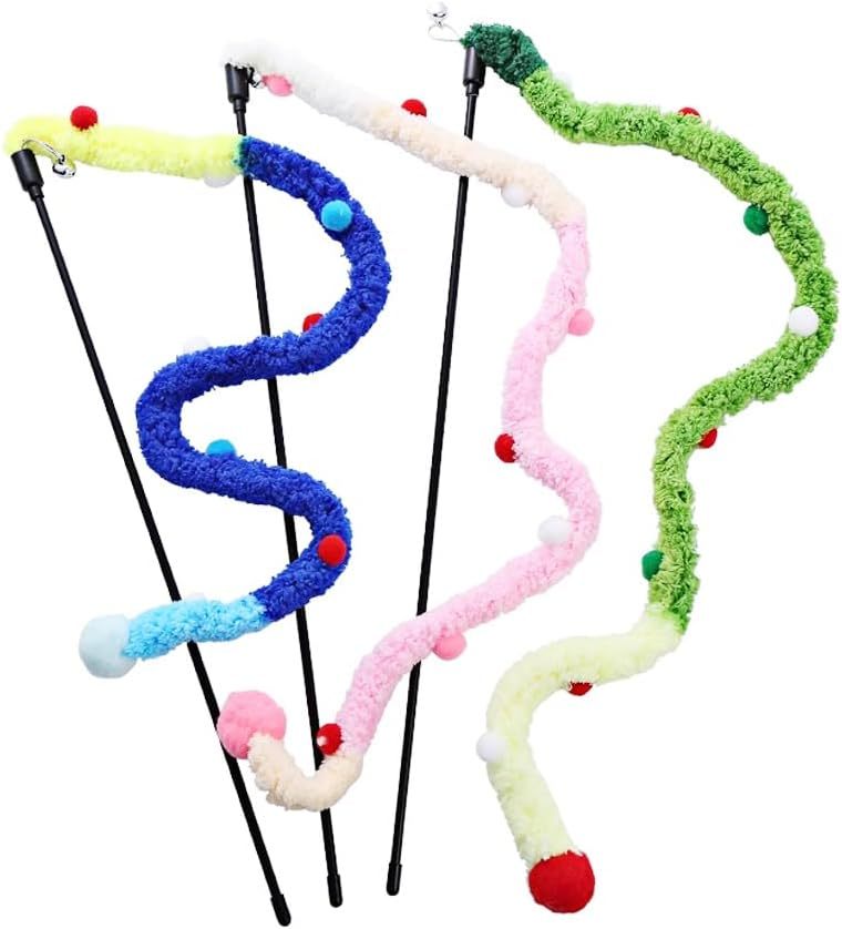 Cat wand chasing toy