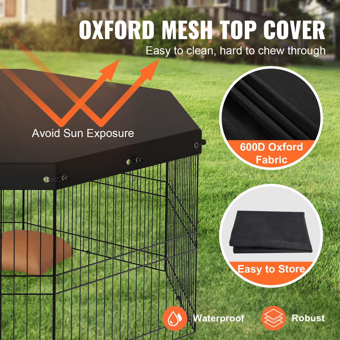 8 Panel pets playpen with shading barrier from the sun