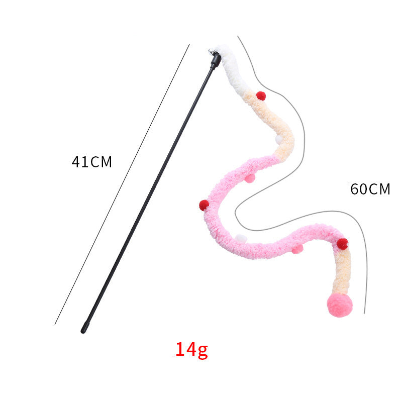 Cat wand chasing toy
