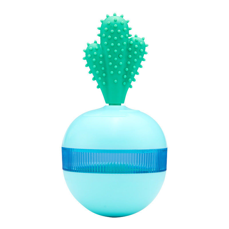 Dental hygiene treat dispensing dog toy.