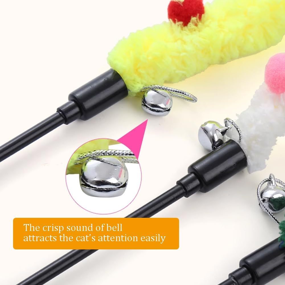 Cat wand chasing toy