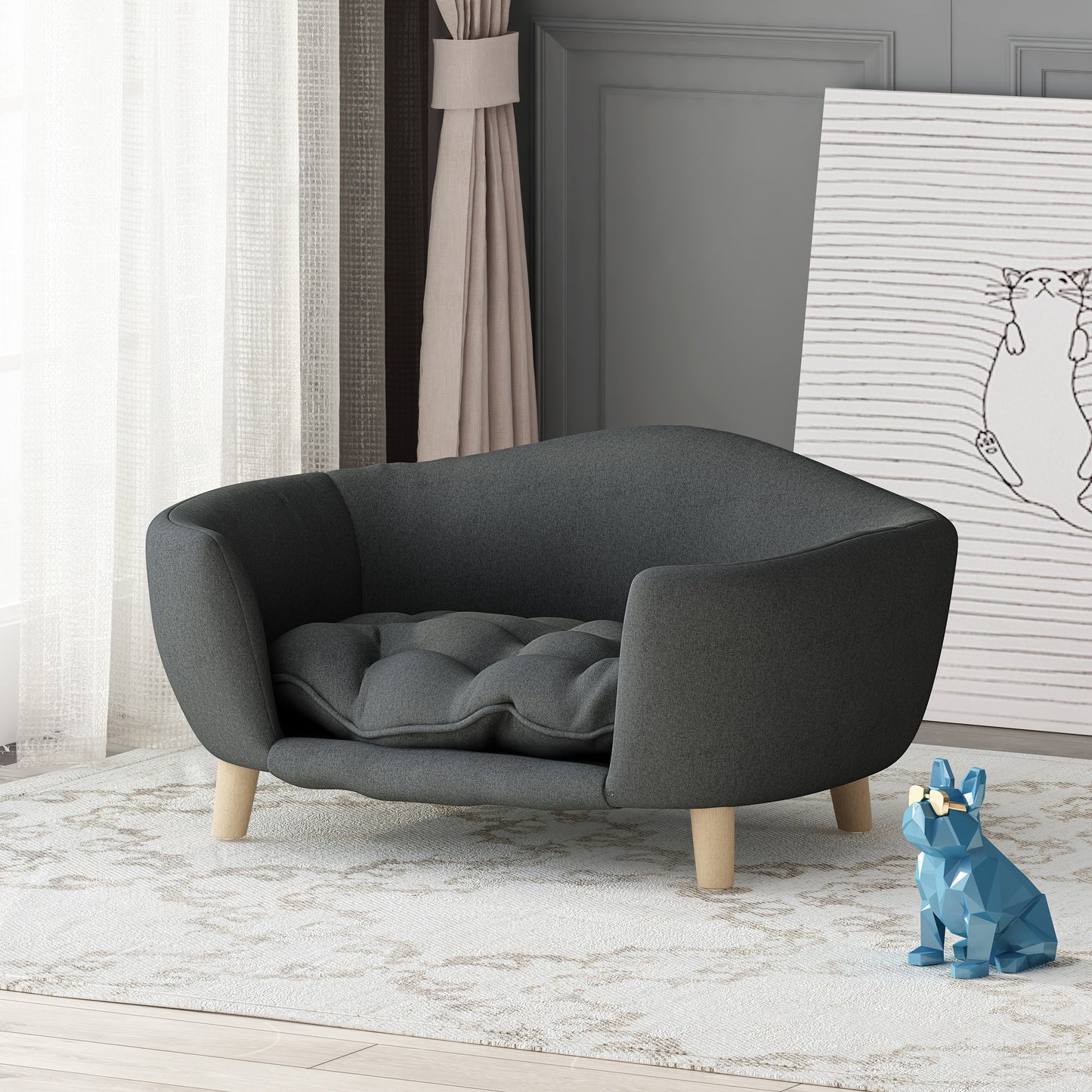Luxury elevated pets bed