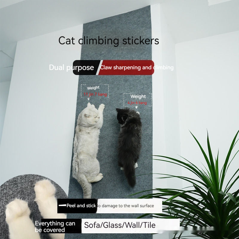 Wall mounted scratching board for cats