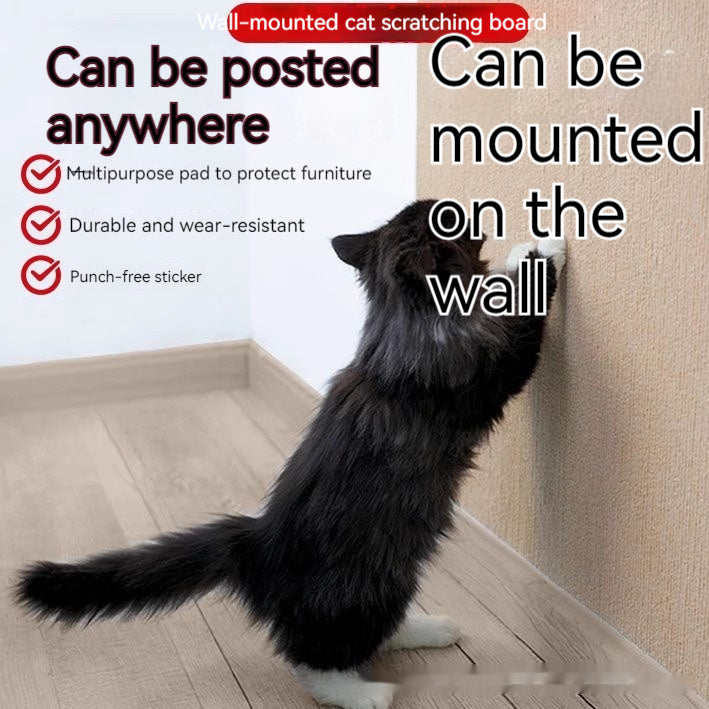 Wall mounted scratching board for cats