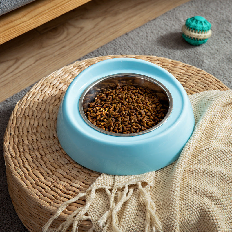Raised pet food bowl