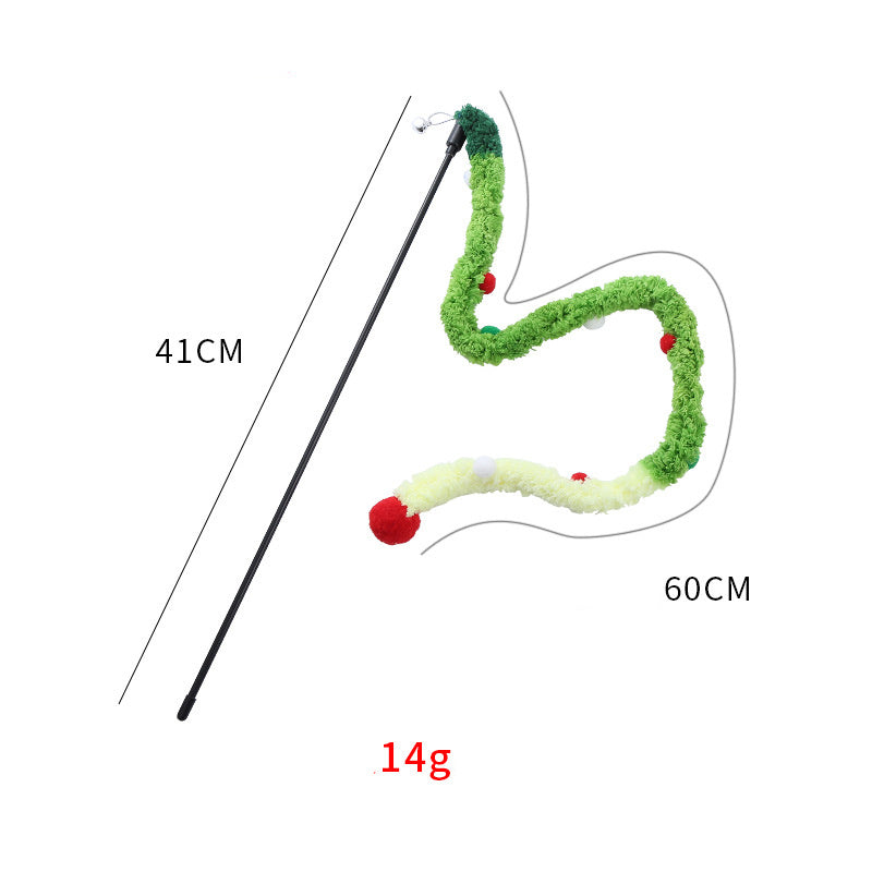 Cat wand chasing toy
