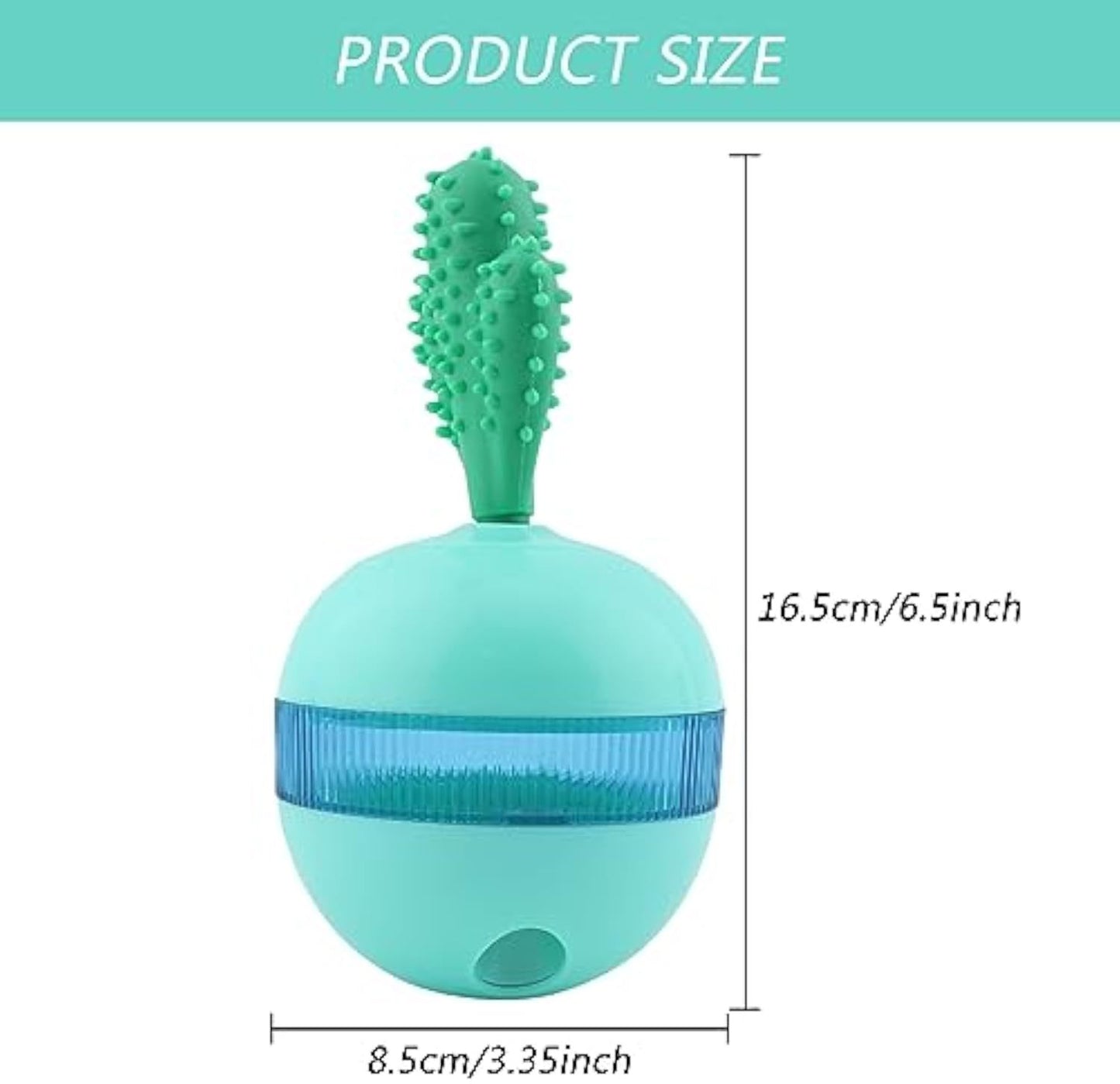 Dental hygiene treat dispensing dog toy.