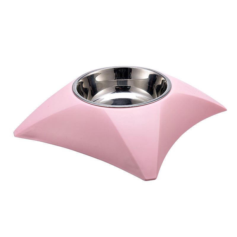 Raised pet food bowl