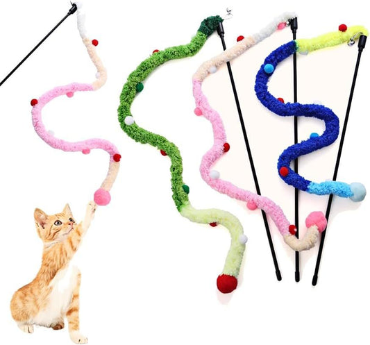 Cat wand chasing toy